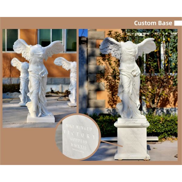 Outdoor Church Religious White Life Size Marble Saint Michael Angel Statue Stone