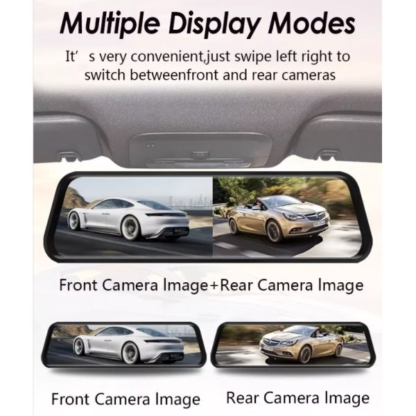 10inch 1440P 1080P Dashboard Dash Cam WIFI GPS Night Vision