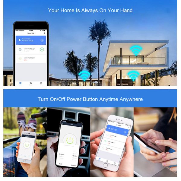 Wireless Wifi Smart Plug Outlet Work With Amazon Alexa Echo And Google Home
