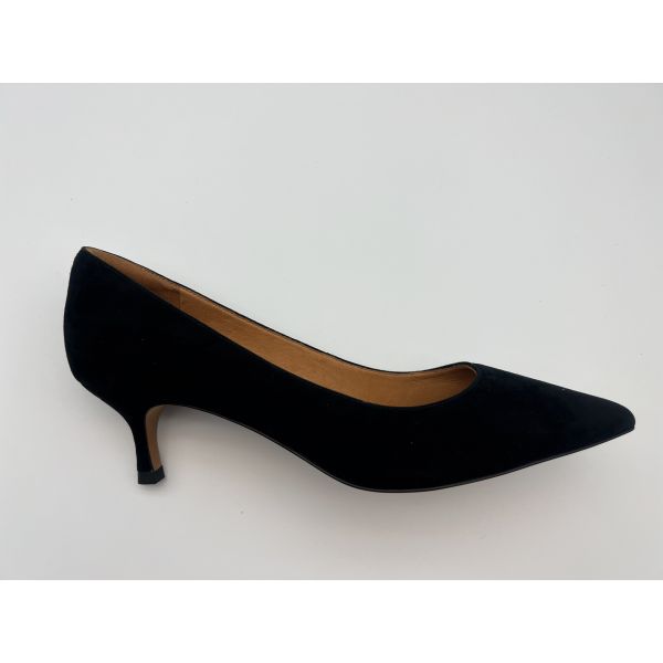 Black Comfortable Women'S Closed Toe Low Heel Dress Shoes Black Soft Suede Leather