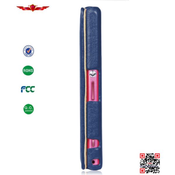 New Arrival 100% Qualify PU Flip Leatehr Cover Cases For Sony Xperia Z1 Mini Soft Durable