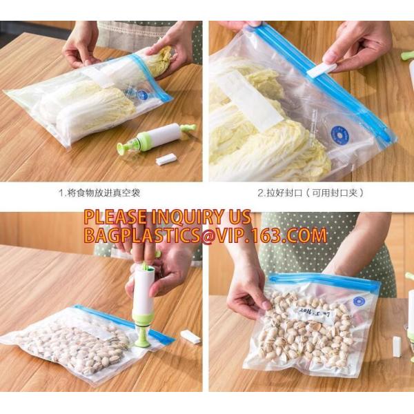 Vacuum Food Storage Bags, 2 Pack 8" x 16' Vacuum Sealer Bags Rolls, vacuum pack shrink bags vacuum bags for wholesales