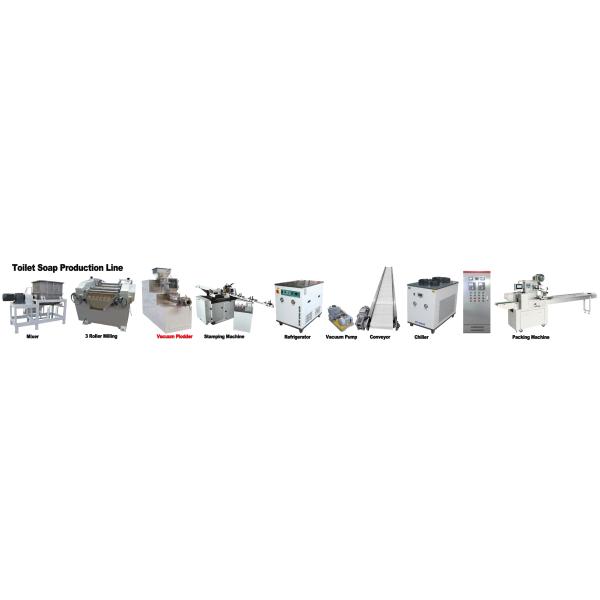 Powerful 3000KG Bar Soap Vacuum Extruding Machine For Smooth Soap Production