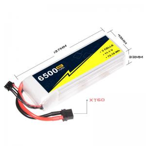 China Hardcase RC Car Lipo Battery 11.1V 3s 6500mah 60C /120c Rc Toy Accessories on sale