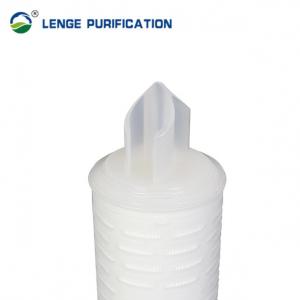 China 5 Inch Diameter Glass Fibre Pleated Filter Cartridge With 222 Fins wholesale