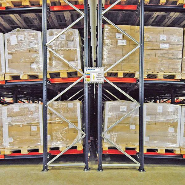 Cold Storage Push Back Racking System With Condensation Resistant Coatings