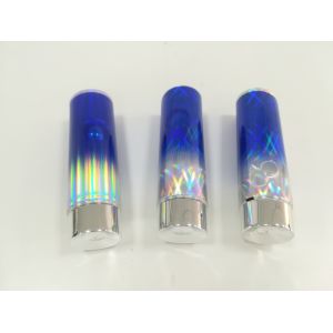 China Round Holographic Laminated Cosmetic Plastic Tube Packaging Flat Metallic Screw Cap on sale