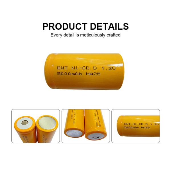 1.2v 5000mah Nickel Cadmium Battery Rechargeable NI-CD Battery