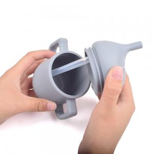 China 150ml Elephant Sippy Cup 100% Silicone Sippy Cup With Straw on sale