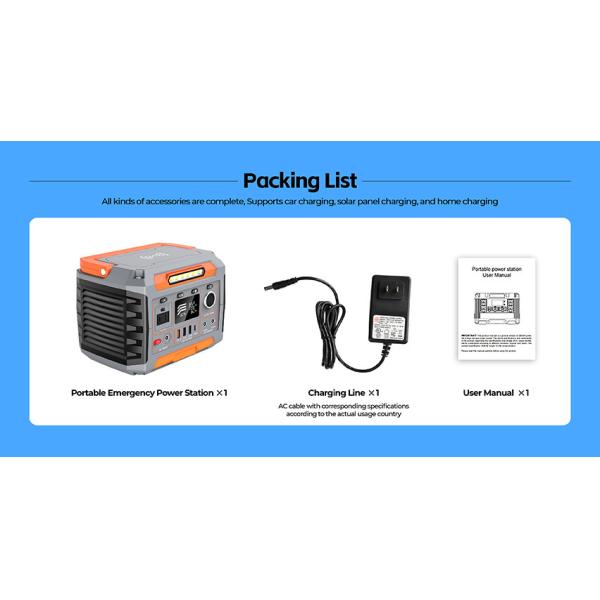 Multi-functional 300W 288Wh Portable Power Station with Wireless Charging