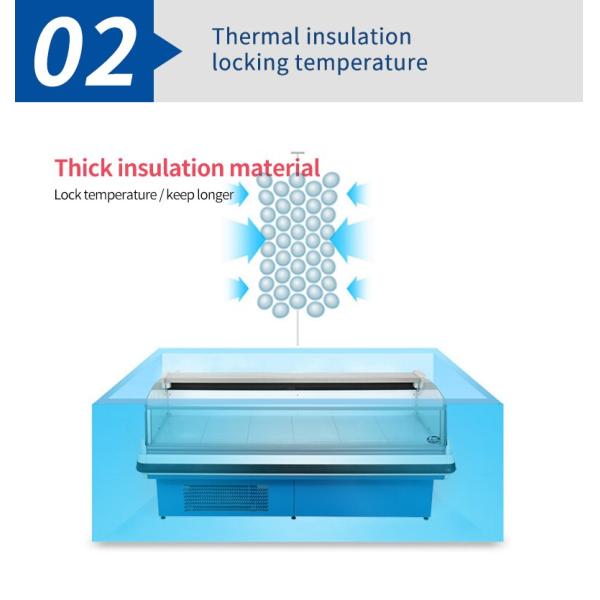 Chicken Food Deli Showcase Display Warmer Right Angle Tempered Glass Layer