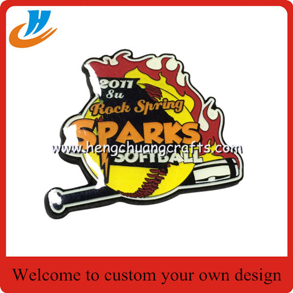 Offset process baseball badges,fast production baseball metal lapel pin