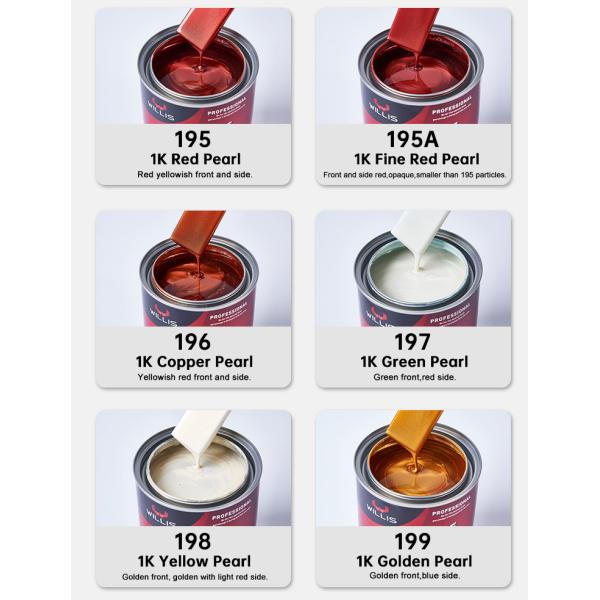 Acrylic Pearlescent Car Paint High Color Saturation 1K Fine Red Pearl Metallic Car Paint Automotive Thinner