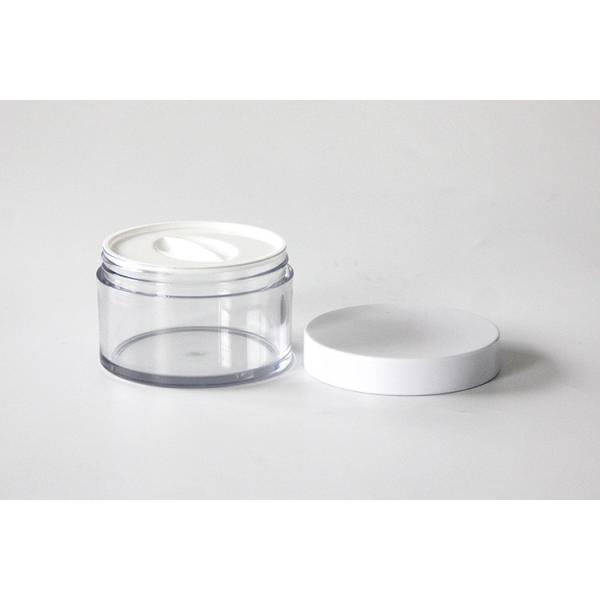 Round Thick Wall Face Cream Jars 150g , Clear PET Plastic Cosmetic Cream Containers