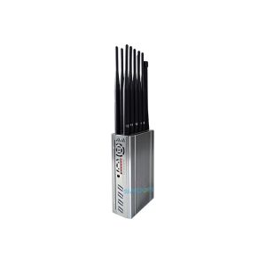 China 12 Channels Portable Mobile Phone Signal Jammer Block 2G 3G 4G GPS L1 L2 L5 8.4W on sale