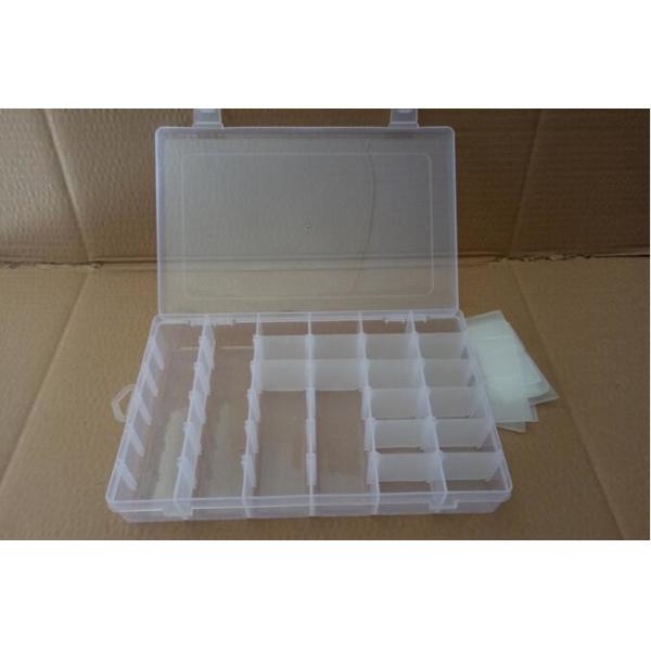 Compartment Clear Plastic Storage Box With Removable Dividers, Slots Adjustable Craft Organizer Jewelry plastic Storage