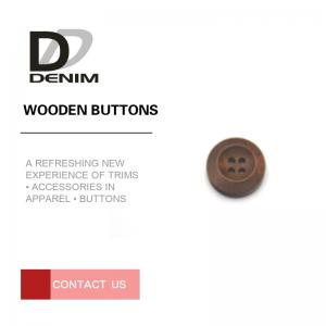 China Easy Clean Decorative Wooden Buttons For Shirt Overcoat Apparel ing wholesale