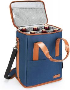 China Xl Insulated Cooler Bag Pouch For Groceries Wine 6 Bottles 8.6X7.1X12.5 wholesale