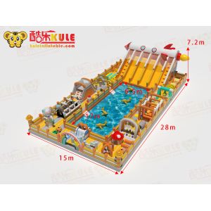 Pvc Challenge Obstacles Inflatable Water Castles Around The Pool