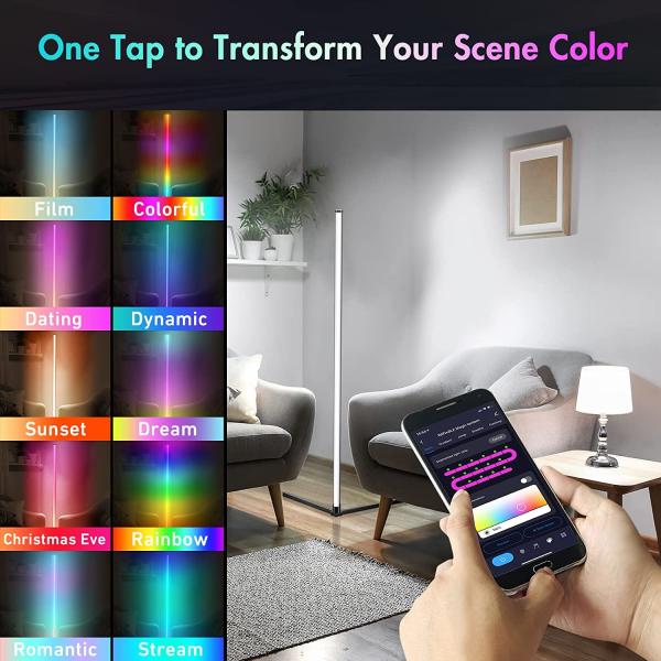 SMD5050 RGB Solar LED Flood Lights Decor Indoor Standing Lamp