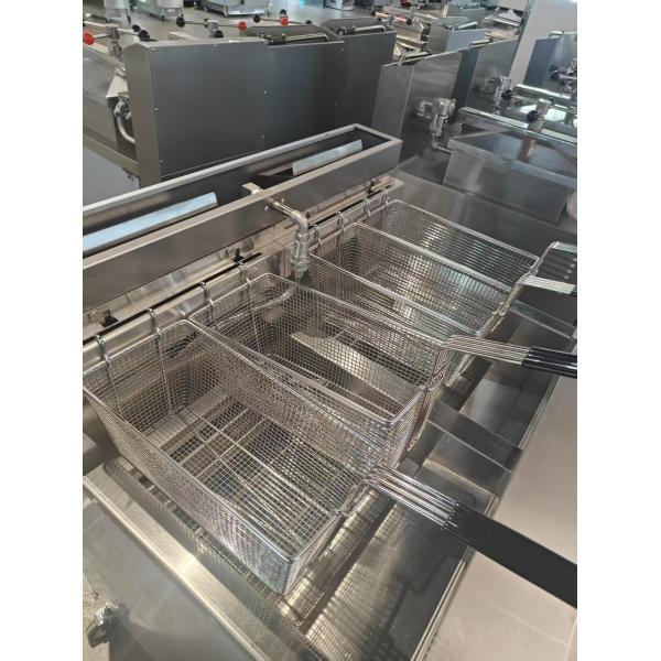 LPG Gas Natural gas Double Tanks Four Baskets Digital Panel gas Chips Open Fryer