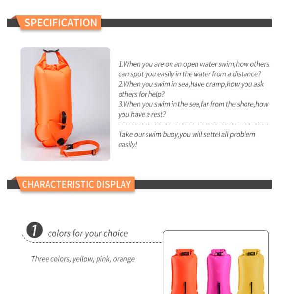 0.55mm PVC Tarpaulin Waterproof Bag Floating Swim Safety Equipment