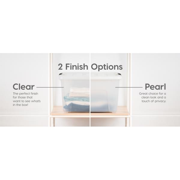2 finish options clear pearl