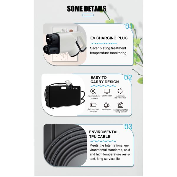 CCS1/CCS2/GB/T Connection 30A Car Charger for Fast Charging Electric Cars on the Go