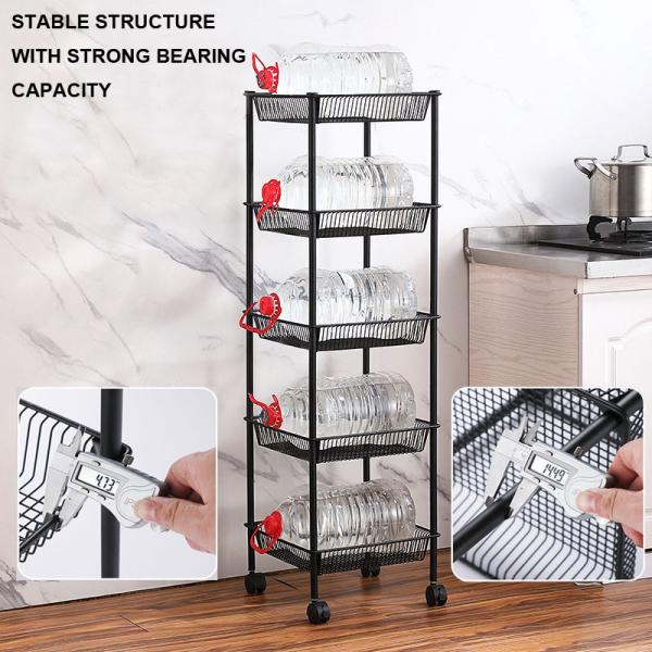Stainless Steel Freestanding Kitchen Rack Multi Layer Removable For Vegetable Fruit