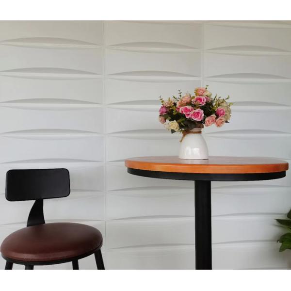 Weave Shap Matt White Easy-clean 3D PVC Decoration Wall Panel For Night Club Wall Decoration