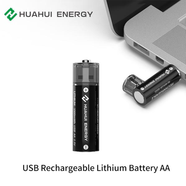 Customized Rechargeable USB Battery , AA 02 1.5v Type C Double Aa Rechargeable Battery