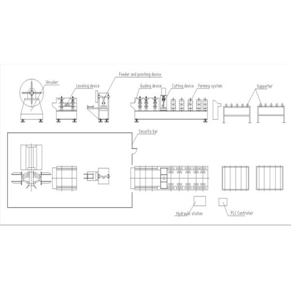 380V Cable Tray Rolling Forming Machine Hydraulic Punching 3 Set 50 - 100mm
