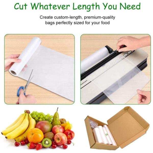 Textured Vacuum Sealer Rolls 15''X5.7''X2.4'' , Food Saver Vacuum Sealer Bags