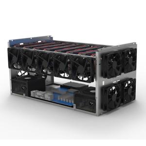China Graphics Case Crypto Coin 8gpu Ethereum ETH Mining Frame Rig Open Air Stackable 8 GPU Miner Chassis wholesale