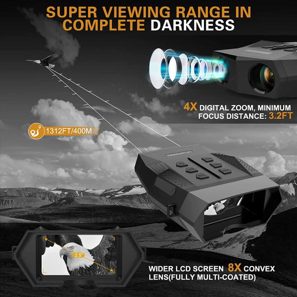 1312FT/400M Night Vision Crossbow Scope Infrared Digital Night Vision Binoculars