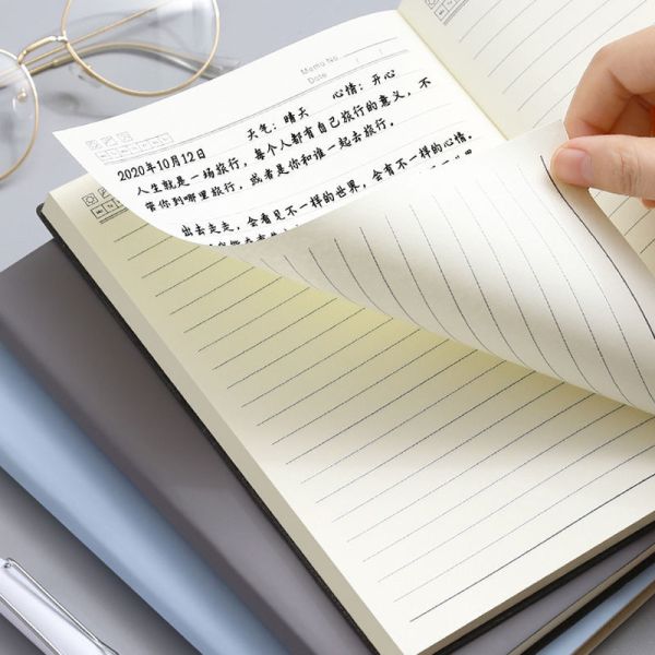 Custom Office School Supplies A5 Diary Colorful PU Leather Soft Cover A5 Student Book Diary Notebook