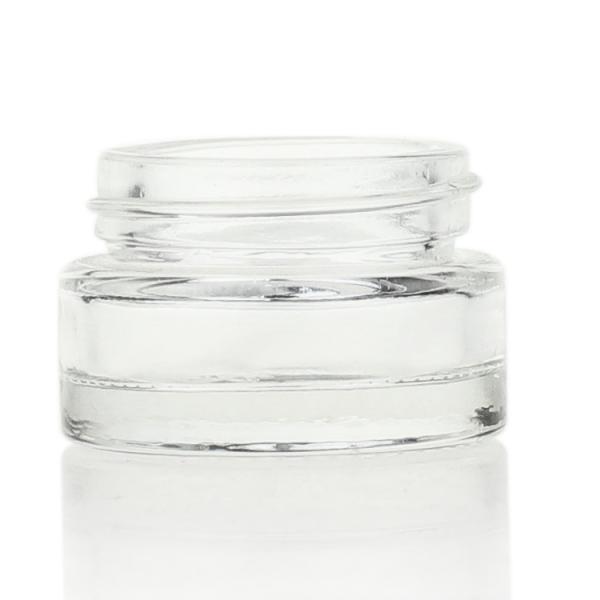 3ml 15ml 20ml Cosmetic Cream Jar Glass Clear With Gold Lids