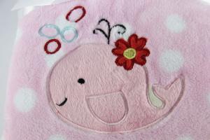 China flannel Cute Baby Receiving Blankets Soft Touch Animal Printed Tear - Resistant wholesale