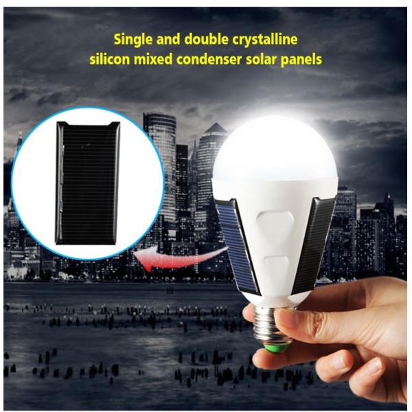 rechargeable led solar emergency light bulb E27 B22 lamp led smd5630 80RA high light efficiency 2 years warranty CE 12W