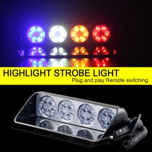 Enforcement LED Strobe Warning Lights Windshield Flashing