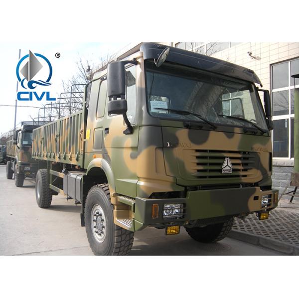 Howo 4x4 All - Wheel Drive Heavy Cargo Trucks 266hp / 290hp HW76 Cab