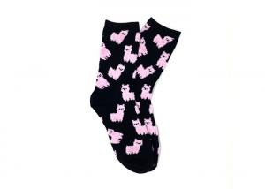 China Cute Alpaca Pink Womens Fancy Socks Ankle Boot Socks For Women wholesale