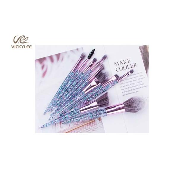 Crystal Handle 10 In1 15.5cm Facial Makeup Brushes
