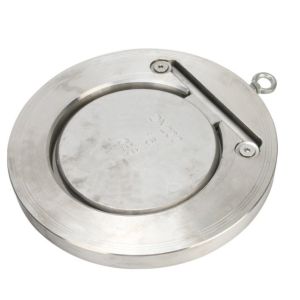 Single leaf door disc thin check valve