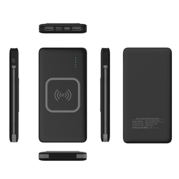 Li Polymer Battery 10000mAH 5W Wireless Charging Power Bank