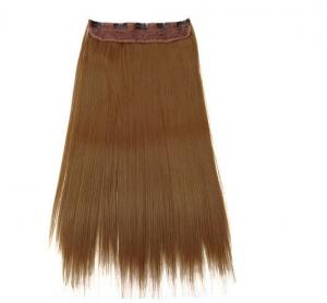 China Silky Straight Long Synthetic Hair Extensions For Black Women With Clip on sale