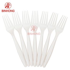 China Environmentally Degradable 16cm Disposable Wooden Fork wholesale