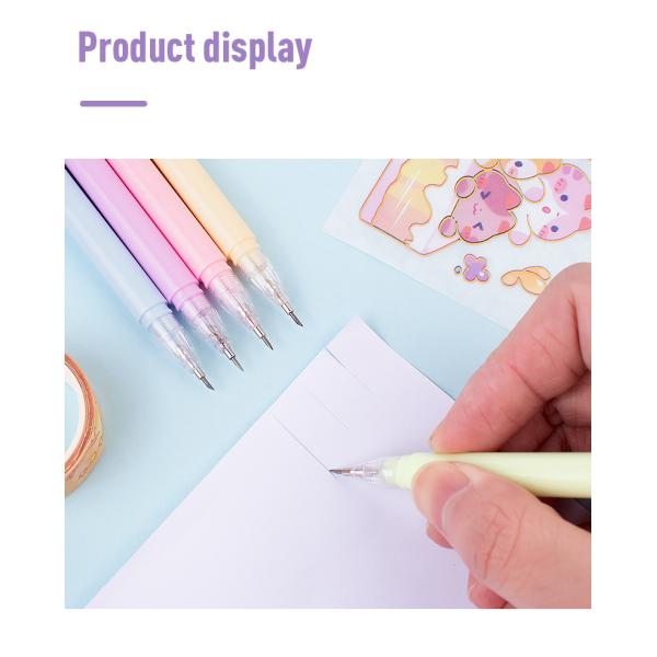 Plastic ABS TPR Handle ZEQUAN Multifunctional Dual Purpose Pen Cutter with Knife and Gel