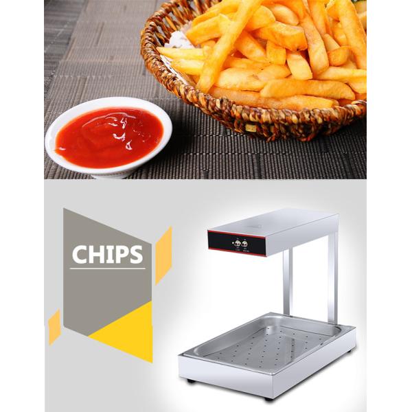 Safe Commercial French Fry Warmer Cake Display Fridge Thermostatic Control Increase Temperature Rapidly