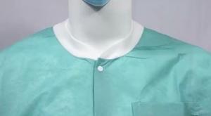China Cheap Disposable dental non-woven lab gown hospital long sleeve short coat for doctor and nurse wholesale